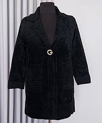 Напівпальто альпака з відкладеним коміром