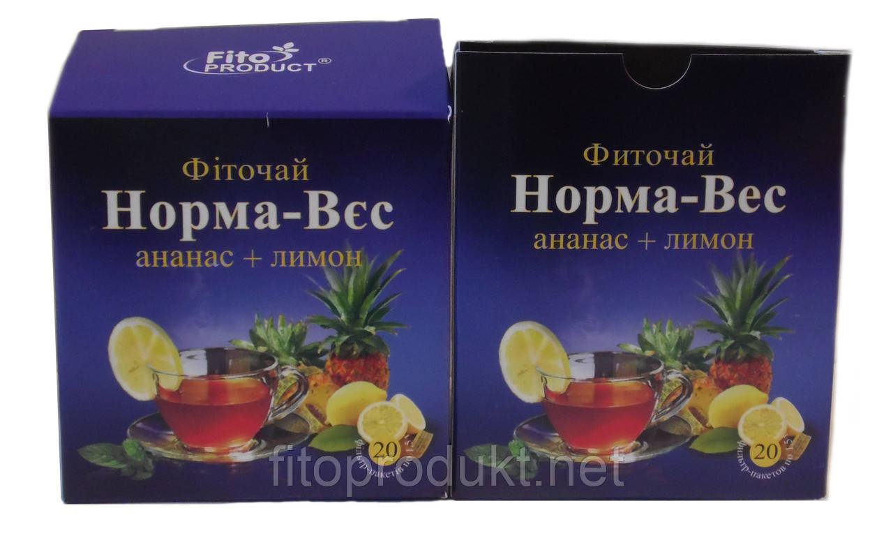 Норма Вага Фіточай № 4 з ананасом і лимоном 20 пакетиків Фитопродукт
