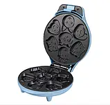 Міні-вафельниця Bestron 7 вафель у формі тваринок для веселих сніданків, кругла, побутова електрична, 700 Вт, фото 3