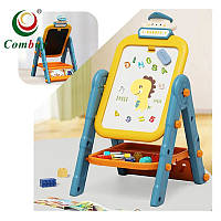 Магнітна дошка для малювання для дітей підлоговий мольберт дитячий іграшка з поличкою двосторонній