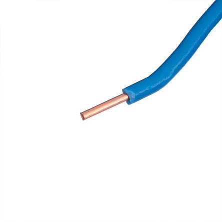Провід одножильний 0.75mm² (19AWG, 1xD0.99мм, мідь, PVC), синій, 1м, фото 2