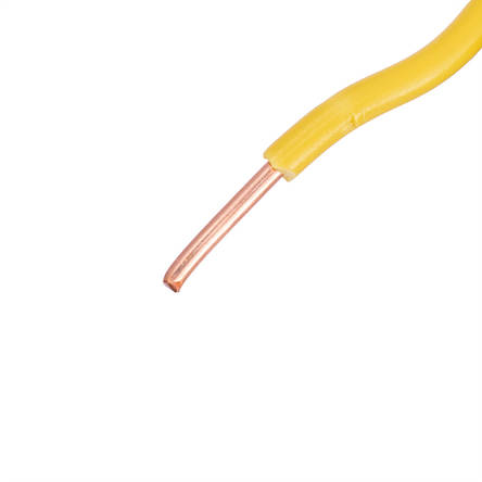 Провід одножильний 2.5mm² (14AWG, 1xD1.78мм, мідь, PVC), жовтий, 1м, фото 2