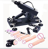 Секс машина 9 насадок, с фаллоимитаторами, вибраторами на пульте + 9 насадок Sex Machine