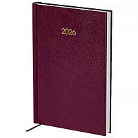 Щоденник датований 2026 Axent Classic City A5 лінія 168 сторінок, тверда обкладинка, сливовий