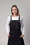 Фартух Muffin Чорний | Чорні ремені, фото 2