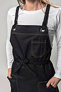 Фартух Muffin Чорний | Чорні ремені, фото 4