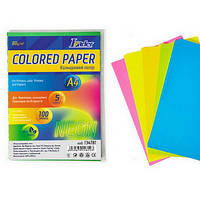 Папір для принтера кольоровий Leader Colored Paper А4 100арк 5кол.*20шт 80г/м неоновий