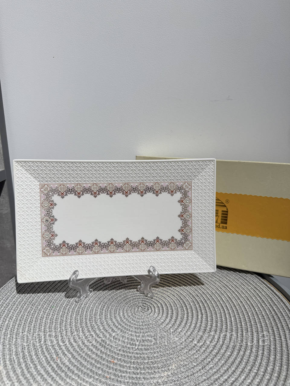 9709-5 Блюдо прямокутне Анжеліка 26*15 см, фото 1