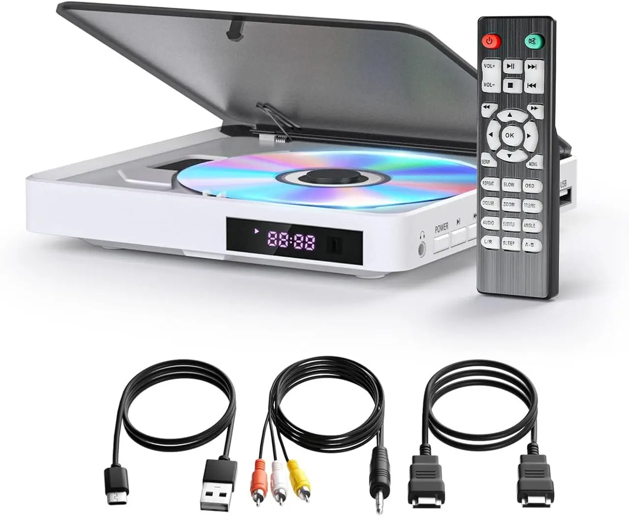 DVD-програвач Arafuna MD1014W для телевізора, HDMI 1080P, багаторегіональний, з пультом ДК, фото 1