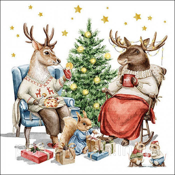 Серветки 33х33 см 20 шт Ambiente Winter companions, фото 1