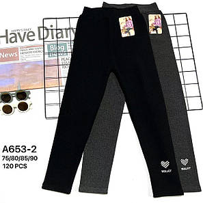 Лосини дитячі на хутрі в рубчик Оптом для дівчаток 7-13 років "Sozjct" Золото А653-2