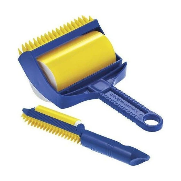 Липкий багаторазовий ролик для чищення одягу килимів та прибирання Sticky Buddy Al, фото 1