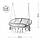 Підвісне плетене садове крісло-гойдалка сіре Outtec з 3 подушками для 2 людей 200кг, фото 2