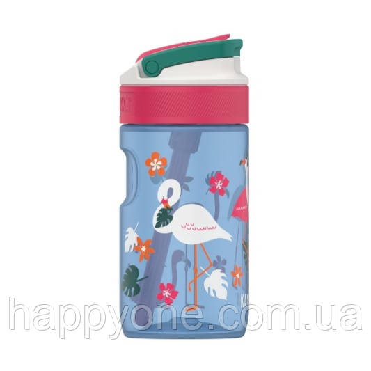 Дитяча пляшка для води Kambukka Lagoon (400 мл) Blue Flamingo, фото 1