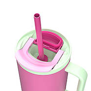 Термокружка з трубочкою Kambukka Rio Bubblegum Mint (950 мл), рожева, фото 8