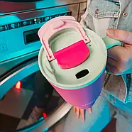Термокружка з трубочкою Kambukka Rio Bubblegum Mint (950 мл), рожева, фото 10
