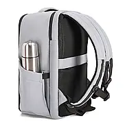 Рюкзак для ручної поклажі Wascobags Leon Grey RP (сірий) 40x30x20 - Wizz Air / Ryanair, фото 7