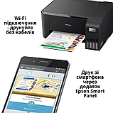 Epson БФП з заводським СБПЧ EcoTank L3270 з Wi-fi кольоровий принтер ксерокс і сканер в одному пристрої для дому, фото 9