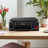 Багатофункціональний принтер Canon кольоровий струменевий БФП з СБПЧ для домашнього користування Pixma G3410 з WiFi, фото 9