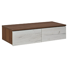 Стіл туалетний навісний з ЛДСП Комфі Модерн Дуб кастелло коньячний+Дуб крафт білий