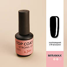 MIRAMAX TOP Coat Strong UV No Sticky, 15 мл., Ультраміцне топове покриття без липкого шару з УФ фільтами