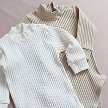 Боді гольф дитячий у рубчик зі стійкою довгий рукав мікс кольорів розміри 62–92, фото 4