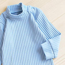 Боді гольф дитячий у рубчик зі стійкою довгий рукав мікс кольорів розміри 62–92, фото 5