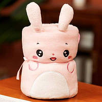 Плед дитячий Зайка 100х170 з лентою рожевий (989312)