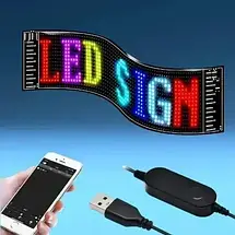 Гнучкий світлодіодний екран LED Matrix Panel RGB 120 на 595 мм WiFi управління через додаток, фото 3