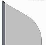 Шторки скляні на ванну Koer SR BS01-80x140-TR-01 прозоре скло 6мм, хром (KR5400), фото 7