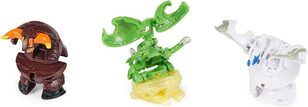 Бакуган набір із 3 шт Bakugan Starter 3- Pack Special Attack Nillious Titanium Dragonoid Bruiser Spin Master, фото 5