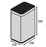 Відро для сміття сенсорне прямокутне Koer TC-020312-02 12 л колір нержавійка (KR5586), фото 4