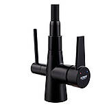 Кухонний змішувач з силік. виливом і вих. для питної води KOER KB-72003-05 (KR3376), фото 6