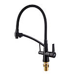 Кухонний змішувач з силік. виливом і вих. для питної води KOER KB-72003-05 (KR3376), фото 8