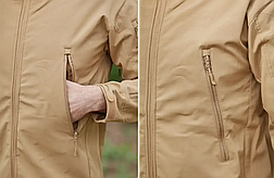 Комплект одягу SoftShell софтшел Gwild Койот на флісі розмір XL + Черевики Cyclope Койот з автошнурівкою, фото 3