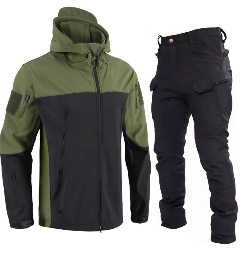 Костюм софтшел Gman Олива із чорним штанами Soft Shell на флісі L