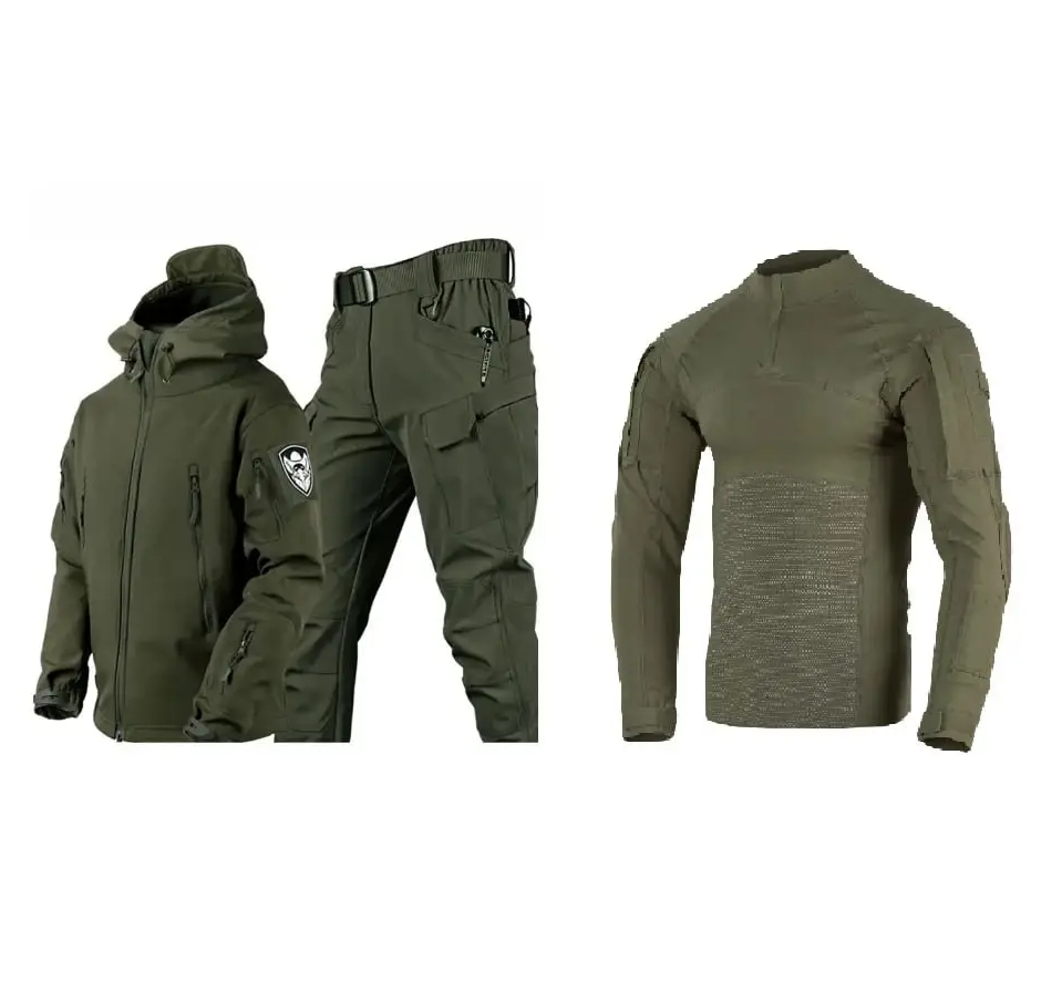 Утеплений костюм на флісі Soft Shell TACTICAL VANGUARD Олива з бойовою рубашкою розмір L
