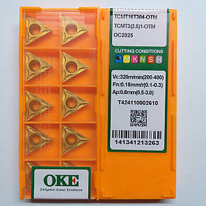 TCMT16T304-OTM OC2025 OKE (Сталь) Твердосплавна пластина, фото 2