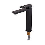 Змішувач для умивальника Koer KB-11009-05 високий (Колір чорний) (KR3501), фото 7