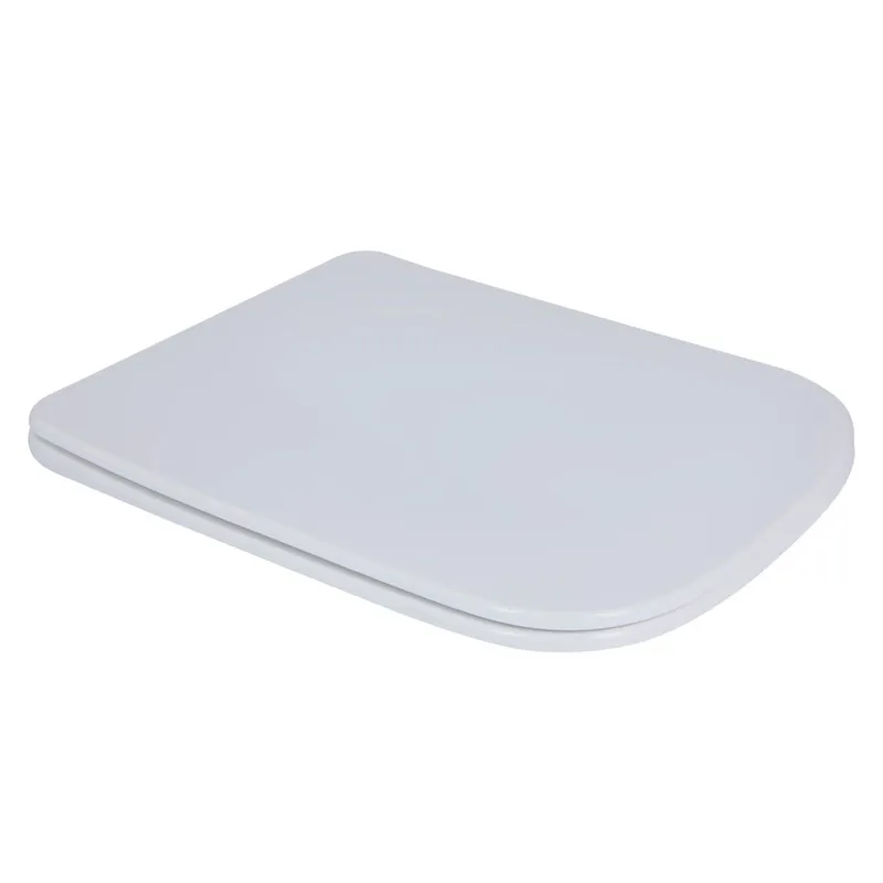 Сидіння-кришка для унітазу Mixxus SEAT COVER QUADRO-2001 з мікроліфтом 450x360x60mm (MI6717), фото 1