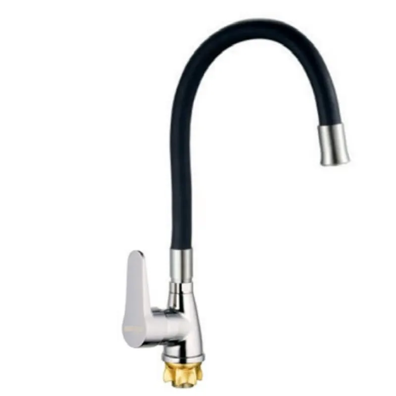 Змішувач для кухні Mixxus SOP4-146 Reflector Black з чорним силіконовим виливом (MI6490), фото 1