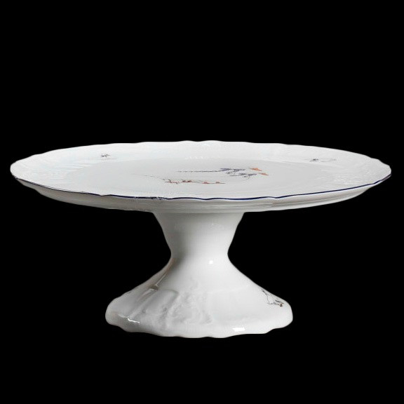 Тортниця на ніжці Thun Bernadotte (Гусі св. блакитні) d32 см порцеляна (5936B59), фото 1