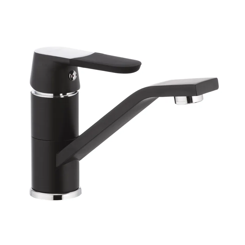 Змішувач для умивальника Mixxus Premium TIGER 555 (виливши 15 см) чорний (MI0568), фото 1