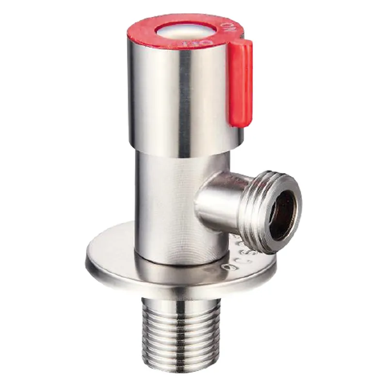 Кран для підключ.сантехприладів Champion VAL-02 1/2x1/2 з нерж.сталі SUS304 (червоний) (CH6194), фото 1