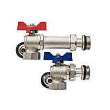 Комплект кранів Koer Set-26 - 1" з роз'ємним з'єднанням та термометром для колекторної групи (KR5470), фото 2