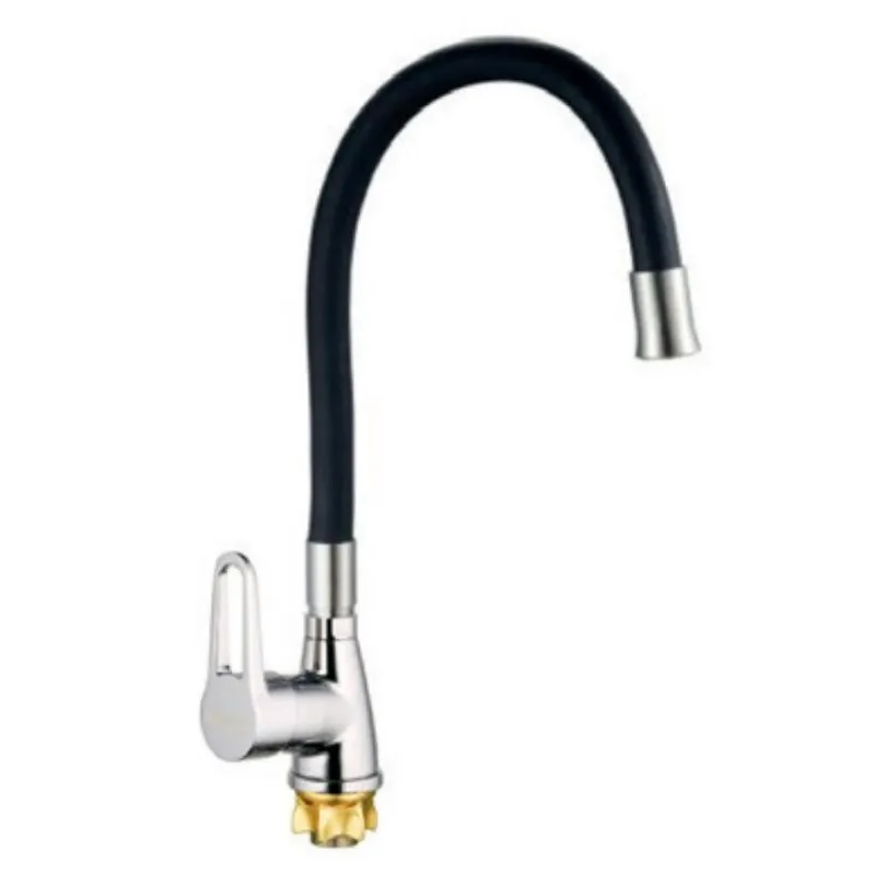 Змішувач для кухні Mixxus SOP4-045 Reflector Black з чорним силіконовим виливом (MI6487), фото 1