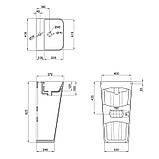 Раковина моноблок Mixxus STYLE-1101 з отвором під змішувач та переливом 440х380х830mm (MI6696), фото 2