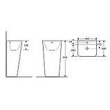 Раковина моноблок Mixxus STYLE-1101 з отвором під змішувач та переливом 440х380х830mm (MI6696), фото 3