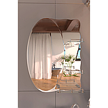 Дзеркало настінне Zerix SOLO MOZ01-48x68x10 асиметричне з 3-ма полицями (ZX5624), фото 4