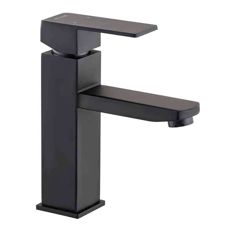 Змішувач для умивальника Mixxus KUB-001  чорний (з нерж. сталі) (MI2810), фото 1